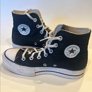 (SOLD, Cross Posted) Converse Black High-Top Sneakers (SOLD)